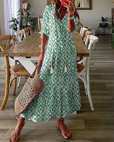 Sidsel | Elegant Boho Dress with Tummy Coverage