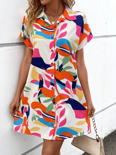 Tiana - Printed Button-Down Dress