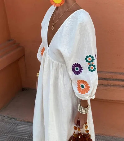 Maëlle™ | Embroidered Long Dress