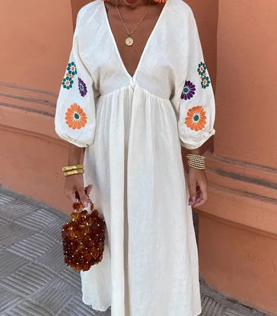 Maëlle™ | Embroidered Long Dress