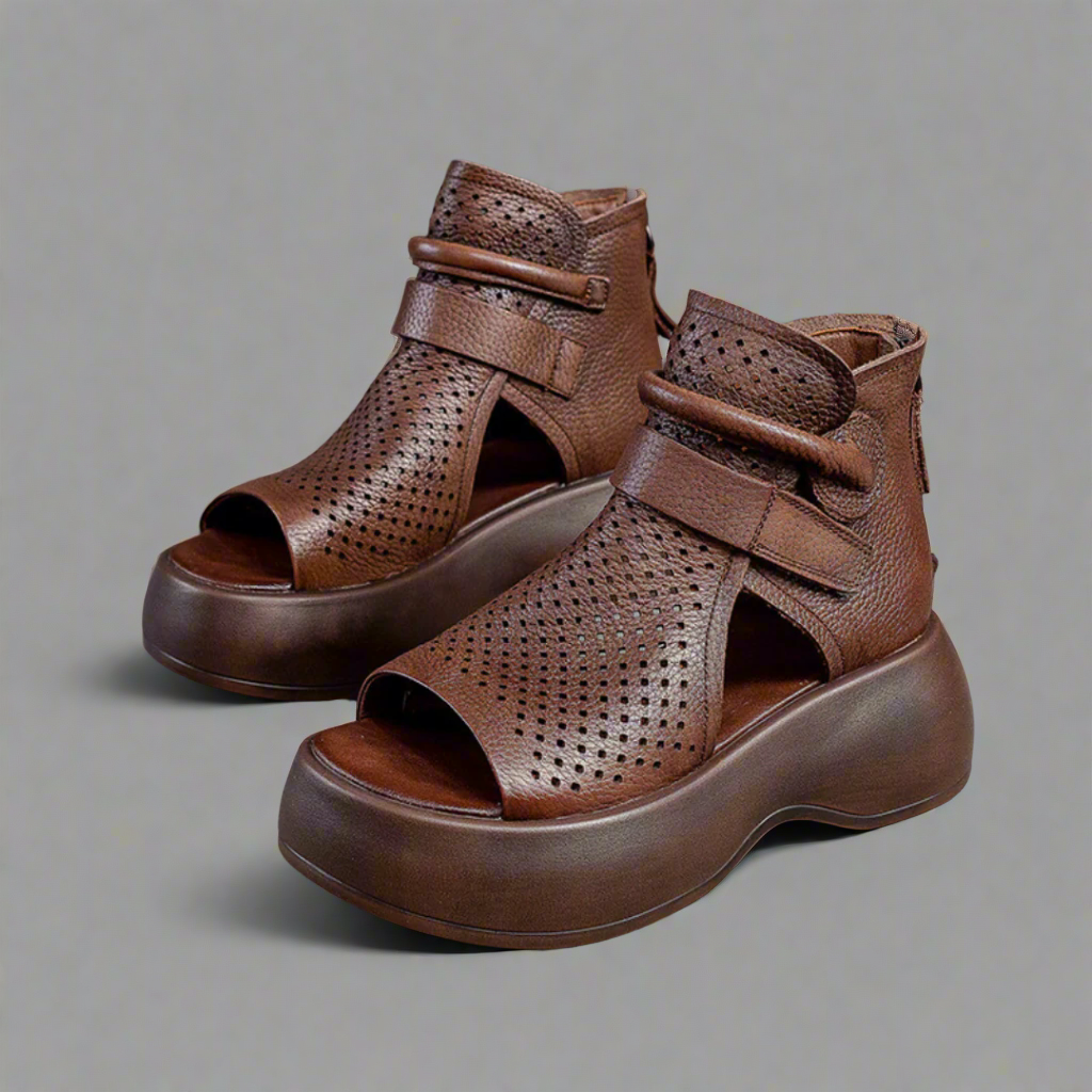 Annelore | Elegant Leather Sandals for Ultimate Comfort