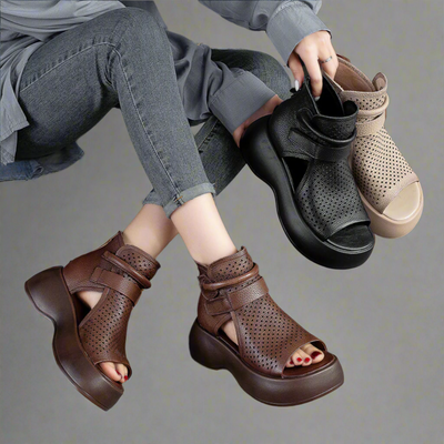 Annelore | Elegant Leather Sandals for Ultimate Comfort