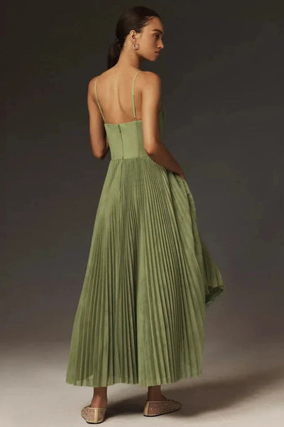 Claire – Pleated tulle dress with asymmetric draping