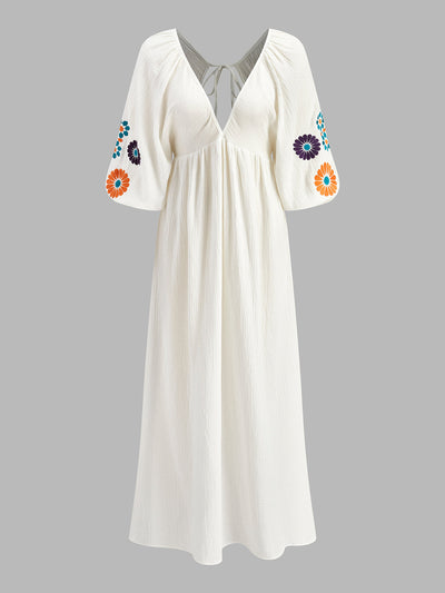 Maëlle™ | Embroidered Long Dress
