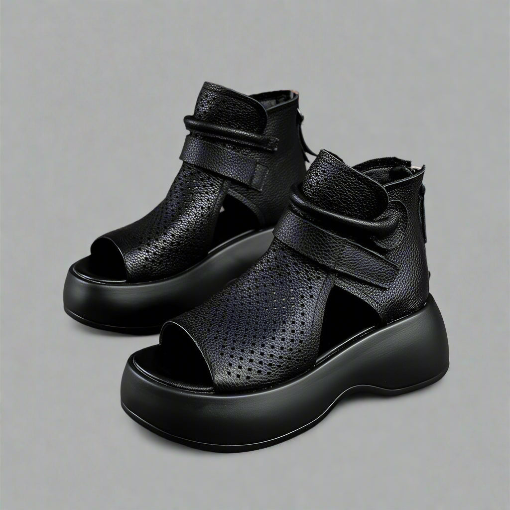 Annelore | Elegant Leather Sandals for Ultimate Comfort