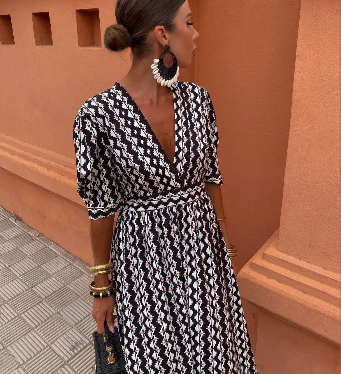Enrika™ | Summer Dress with Ethnic Print