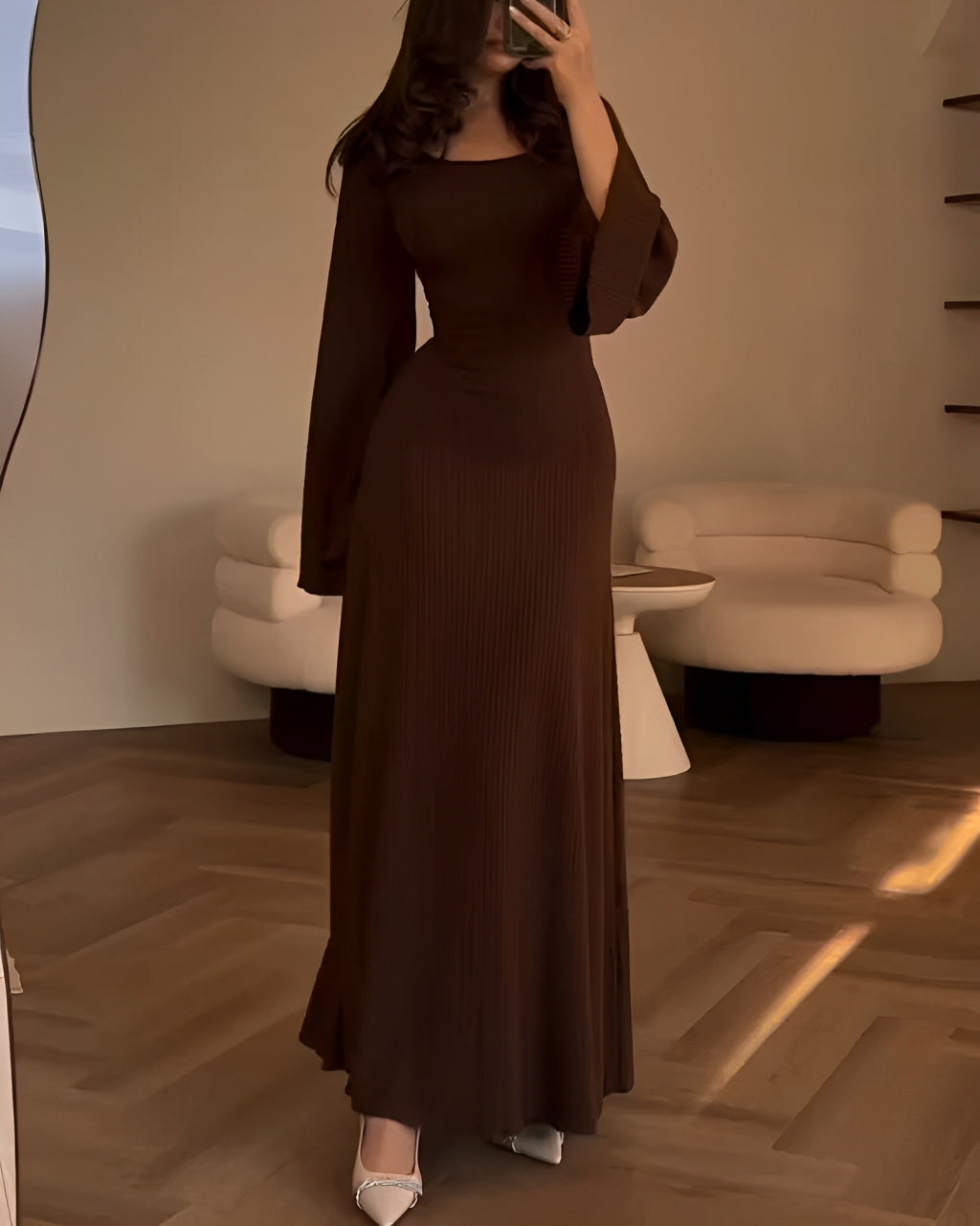 Gabriella - Elegant Long Knit Dress