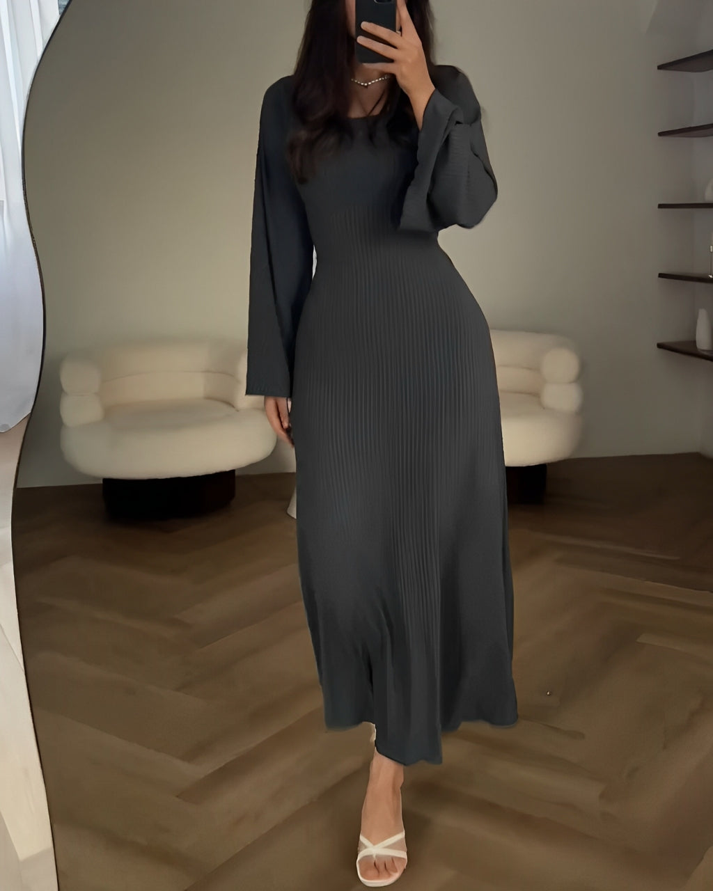 Gabriella - Elegant Long Knit Dress